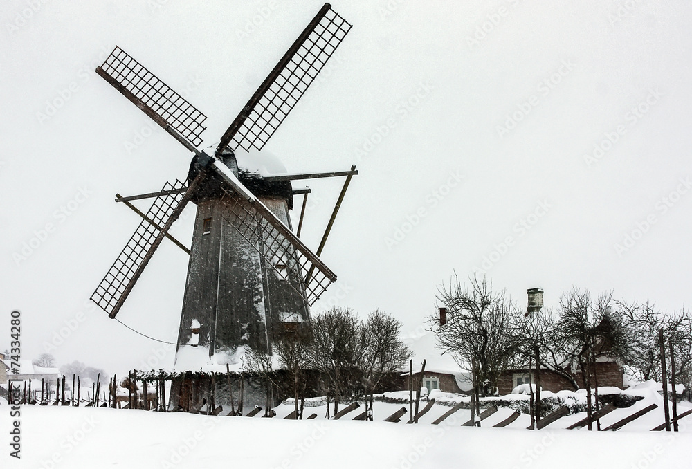 Mill on the island of Saaremaa, Estonia