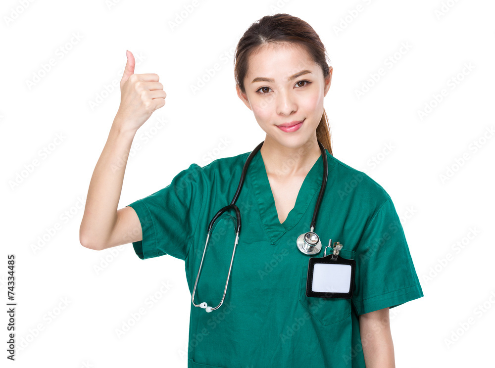 Doctor with thumb up Doctor with thumb up