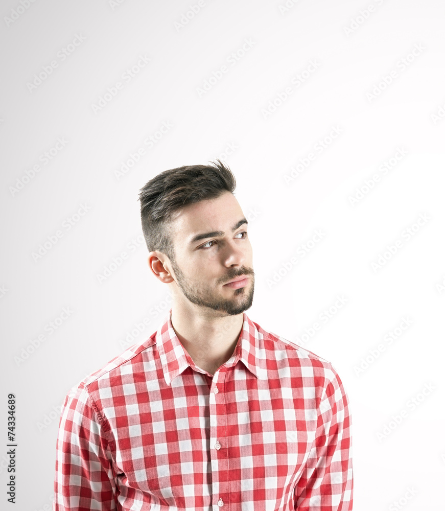 Portrait of serious man looking away Portrait of serious man looking away