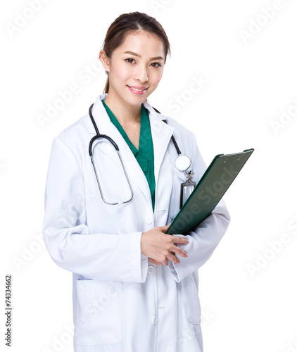 Young Doctor with clipboard