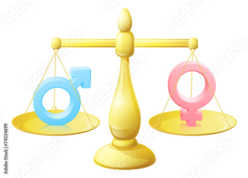 Man woman symbol scales