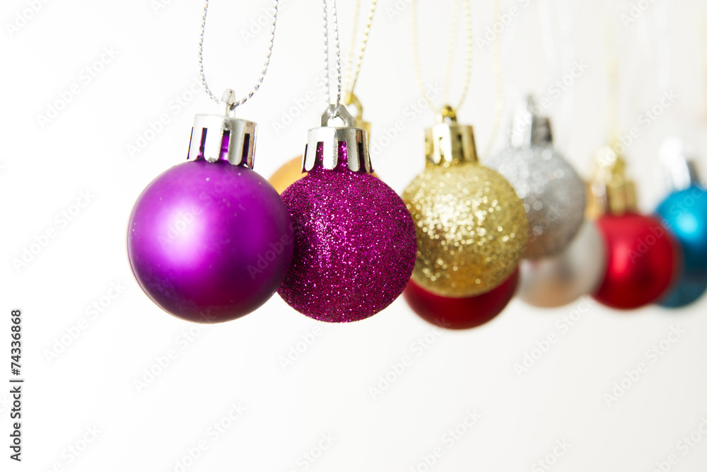 Christmas balls on a white background Christmas balls on a white background