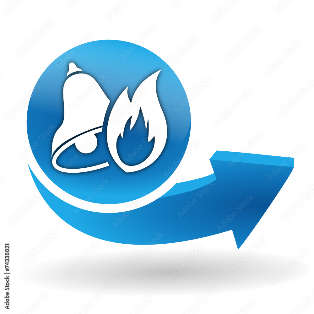 alarme incendie sur bouton web bleu alarme incendie sur bouton web bleu