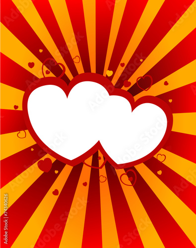 Abstract background with heart shapes