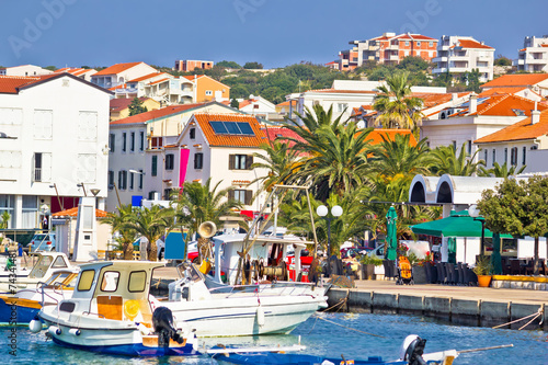 Mediterranean town of Novalja waterfront view photo