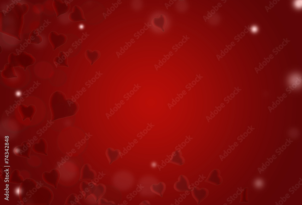 St.Valentine red hearts background
