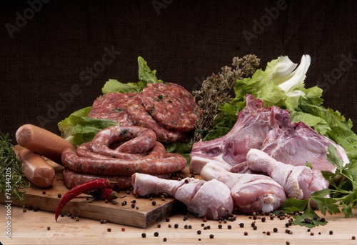 Fresh butcher cut meat assortment