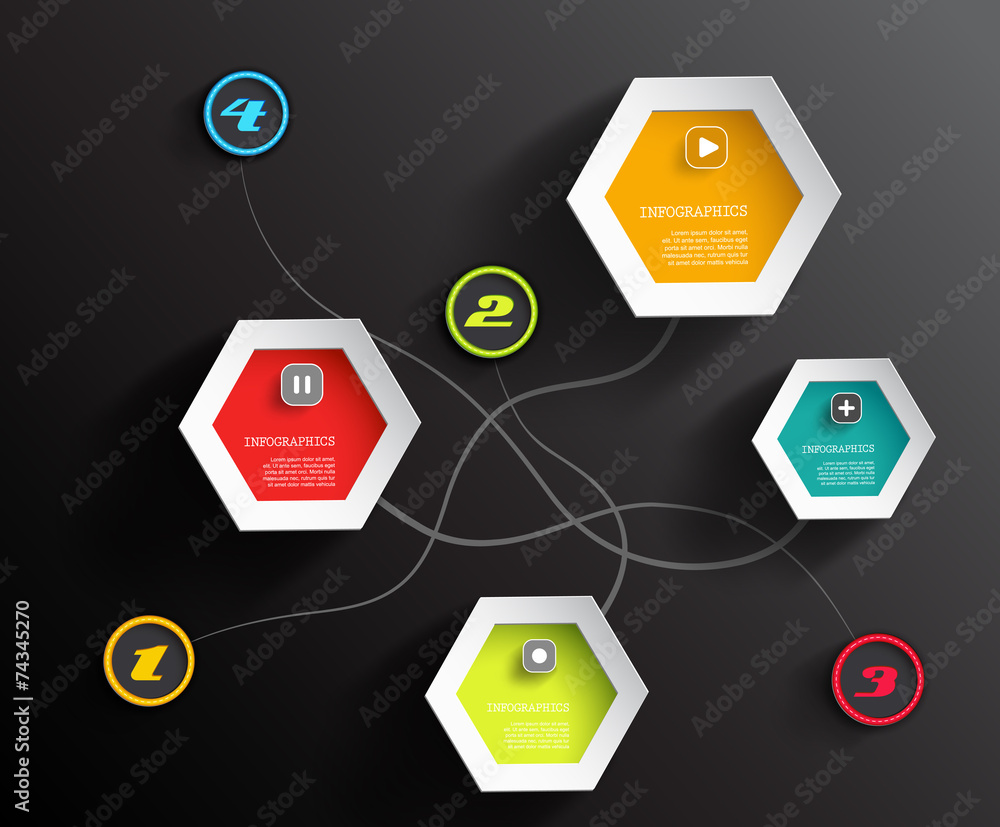 Info graphic circles and hexagons with place for your text. Info graphic circles and hexagons with place for your text.