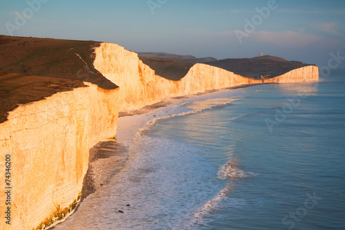 Seven Sisters cliffs in East Sussex  UK.