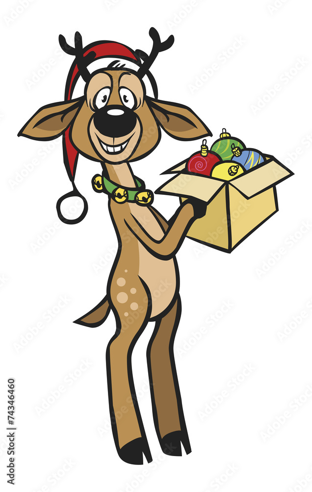 funny vector christmas deer funny vector christmas deer