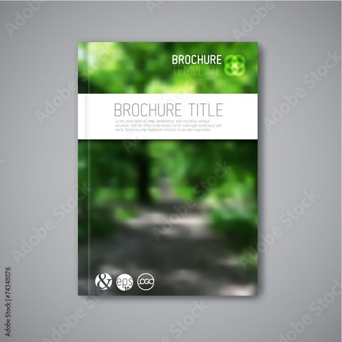 Modern Vector abstract nature brochure report design template