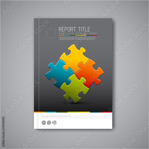 Modern Vector abstract brochure report design template