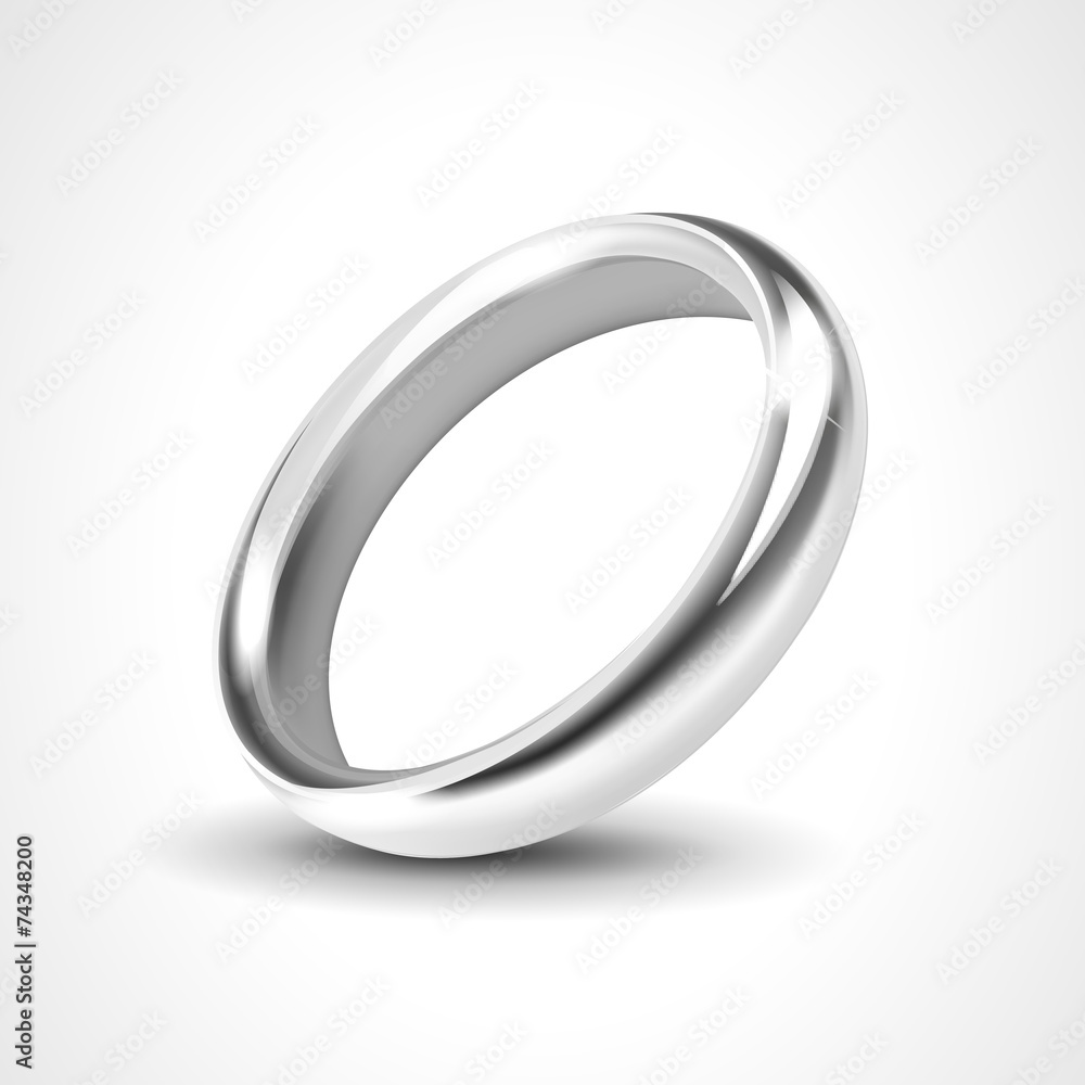 Silver Ring Isolated on White Background Silver Ring Isolated on White Background