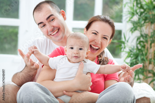 Fuuny happy smiling family photo © didesign