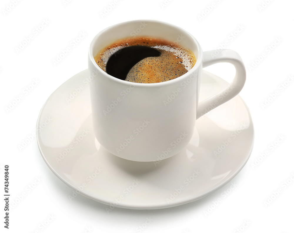 Cup of coffee isolated on white Cup of coffee isolated on white