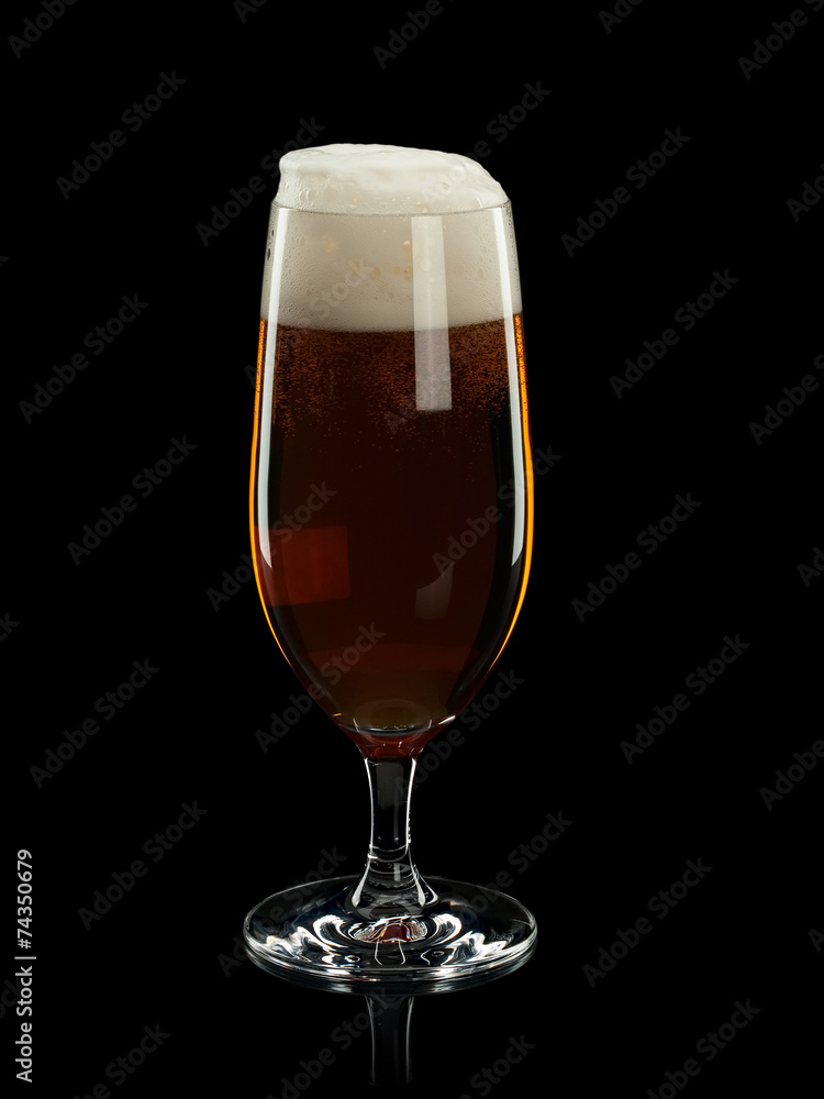 Glass with foamy beer Glass with foamy beer