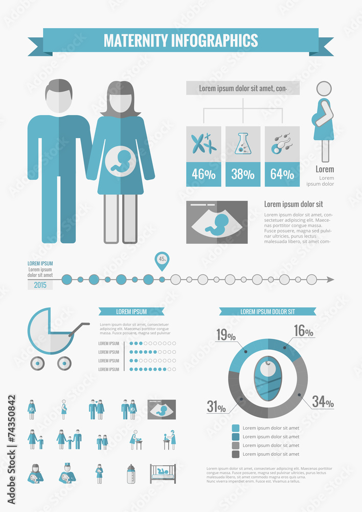 Maternity Infographic Elements.