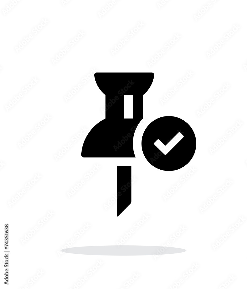 Mapping check pin icon on white background. Mapping check pin icon on white background.