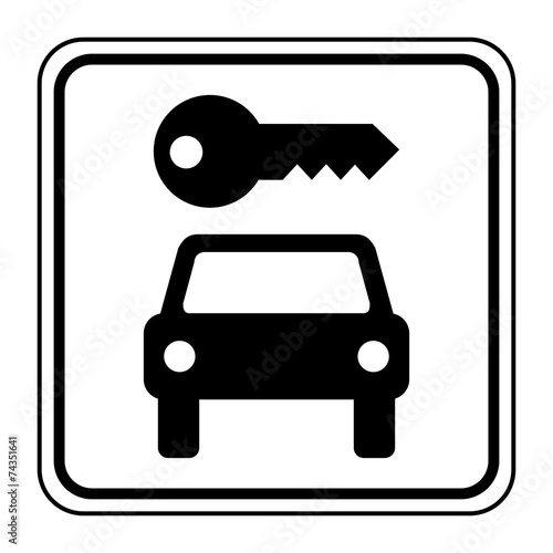 Logo voiture. Clé.