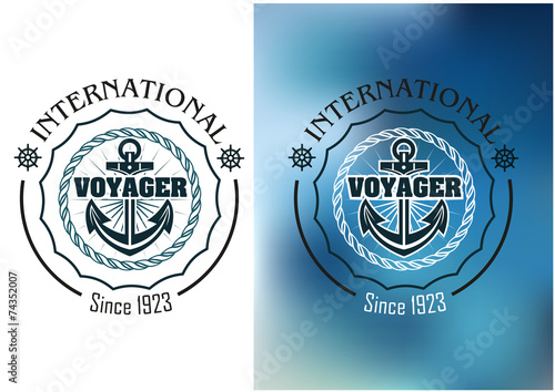 International voyager marine heraldic banner