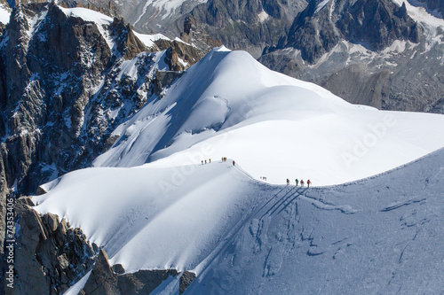 Climber in Mont Blanc