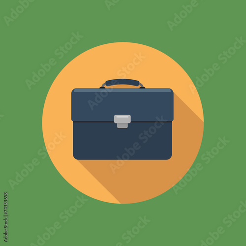 vector briefcase icon in flat style