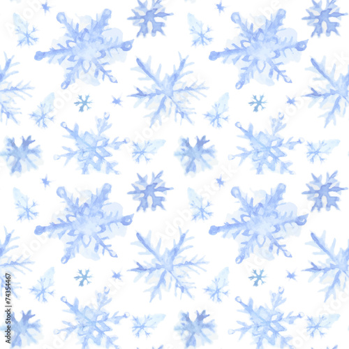 Christmas snowflakes seamless pattern