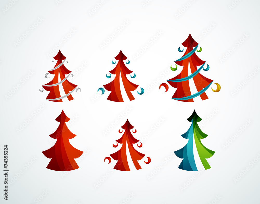 Christmas tree geometric design Christmas tree geometric design