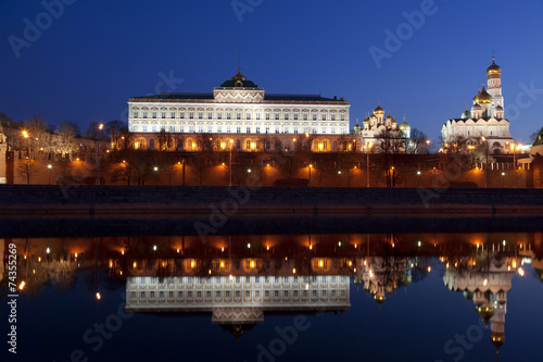 Panorama of the Moscow Kremlin in the early morning