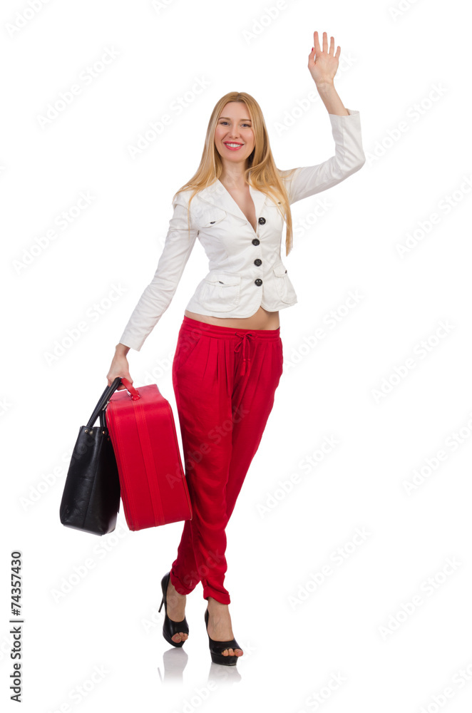Woman with bag in fashion concept Woman with bag in fashion concept