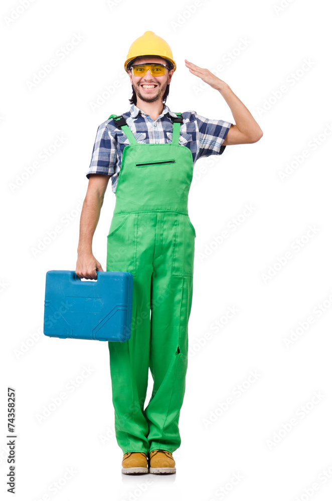 Industrial worker isolated on the white background Industrial worker isolated on the white background