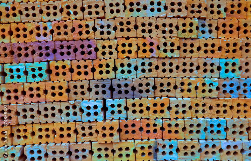 colorful red brick wall background colorful red brick wall background