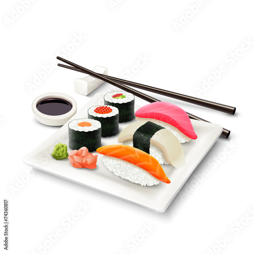 Sushi Realistic Set