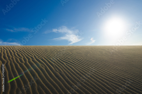 sand desert and blue sky