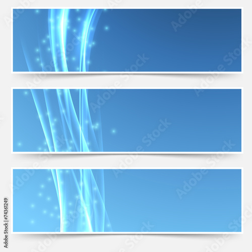 Bright swoosh smooth wave web header collection