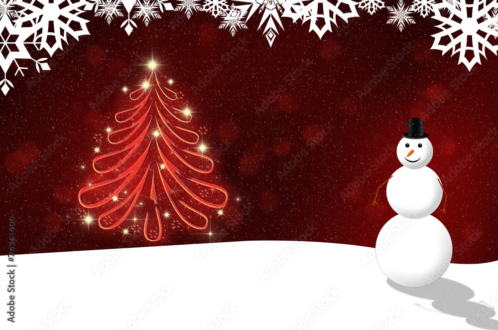 christmas background with a snowman christmas background with a snowman