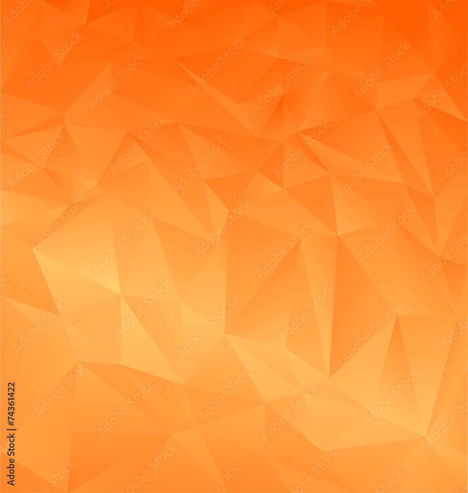 Orange abstract polygonal background
