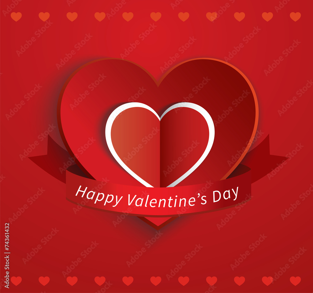 paper heart valentine card paper heart valentine card