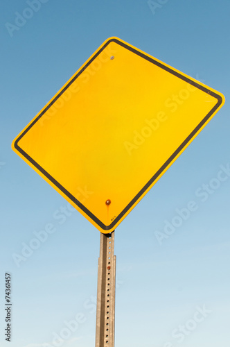 Blank road sign