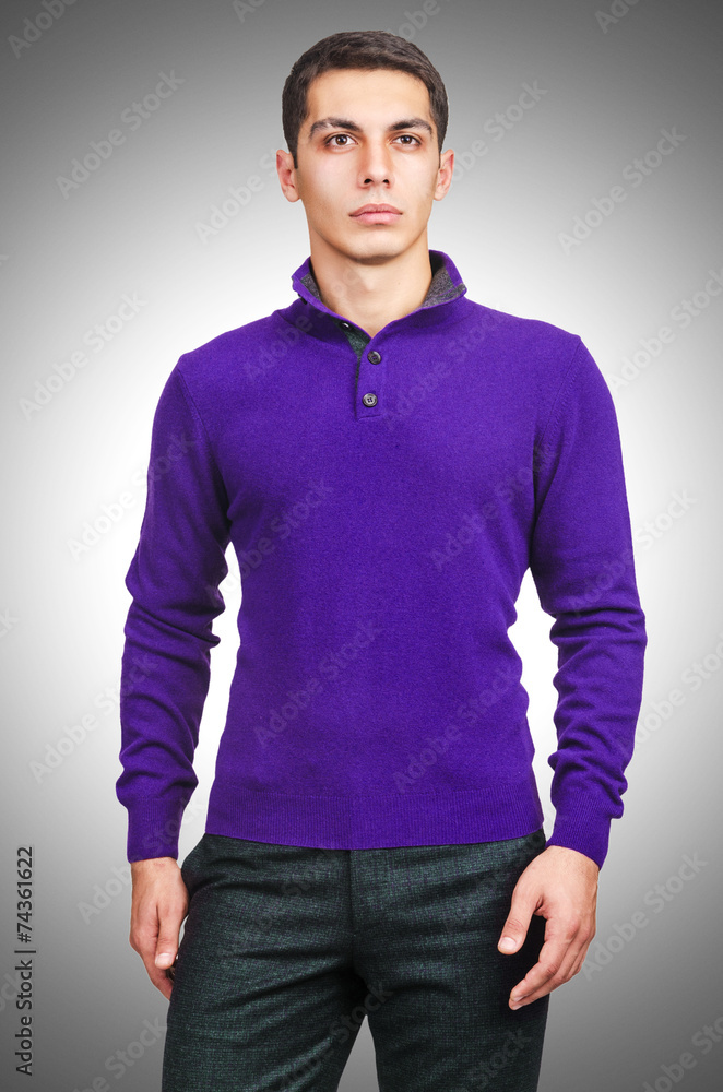 Fototapeta premium Male sweater isolated on the white