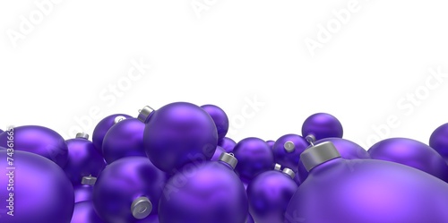 purple 3D christmas balls tree globes