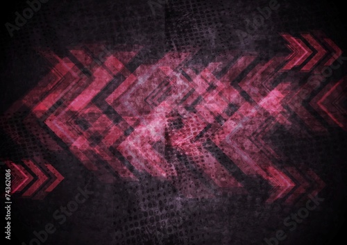 Grunge tech background with arrows