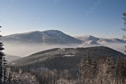 winter view to Smrk hill from Butoranka photo