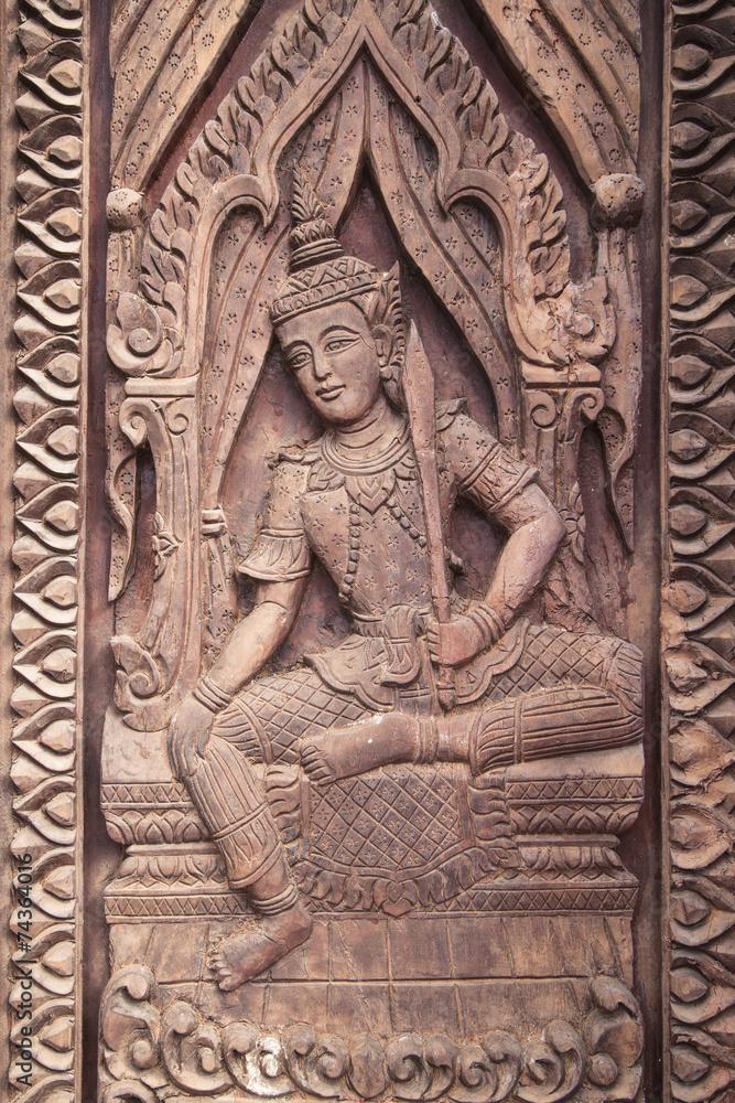 Wood Thai pattern  wood carvings