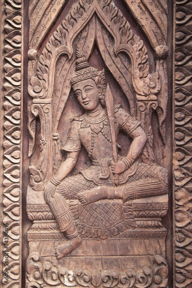 Wood Thai pattern wood carvings Wood Thai pattern wood carvings