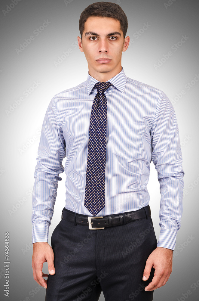 Fototapeta premium Male model with shirt isolated on white