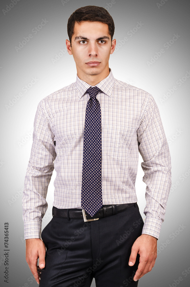 Fototapeta premium Male model with shirt isolated on white