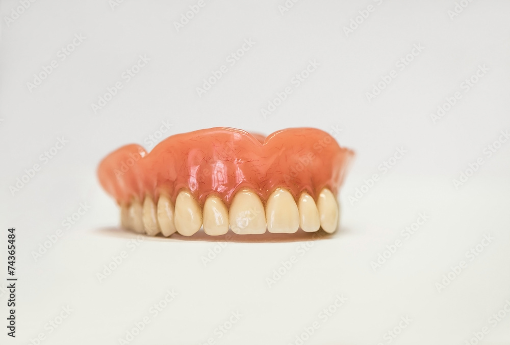 Fototapeta premium Dental dentures isolated on white
