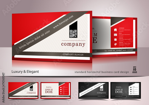 Red business card design