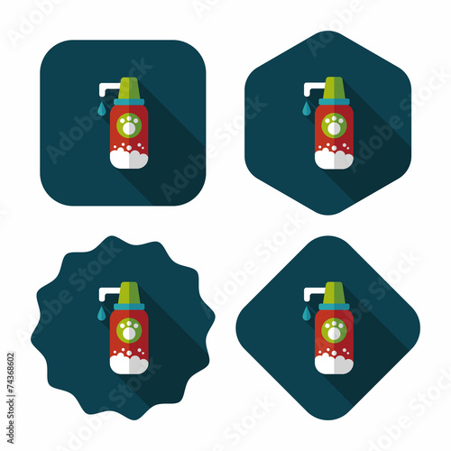 Pet shampoo flat icon with long shadow,eps10